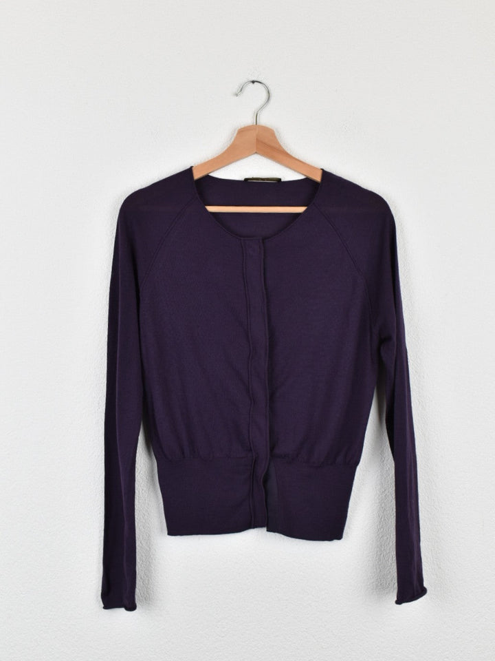 Windsor Cardigan, lila, Gr.36, 100% Schurwolle - Strickjacke - 2ND STORY