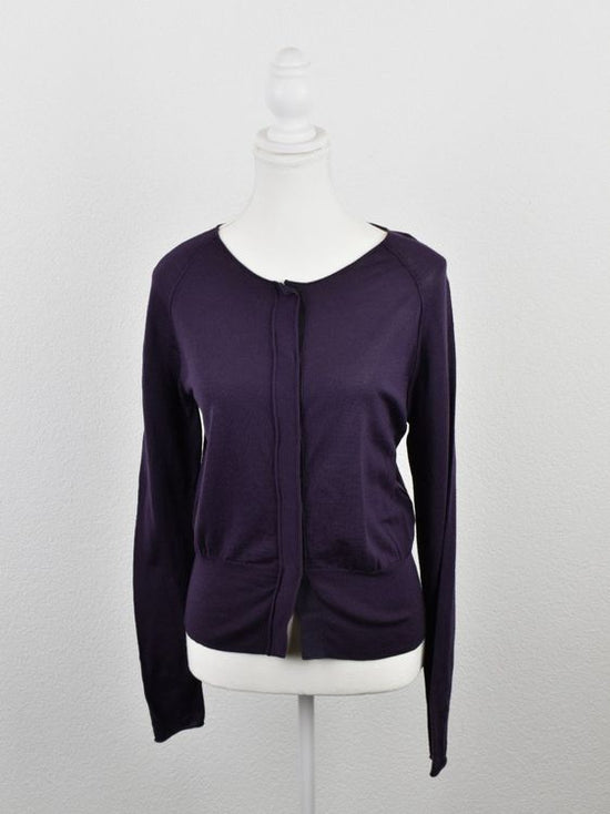 Windsor Cardigan, lila, Gr.36, 100% Schurwolle
