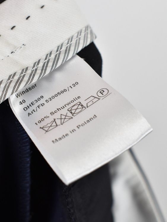 Windsor Stoffhose, blau, Gr.40, 100% Schurwolle, neuwertig - Hose - 2ND STORY