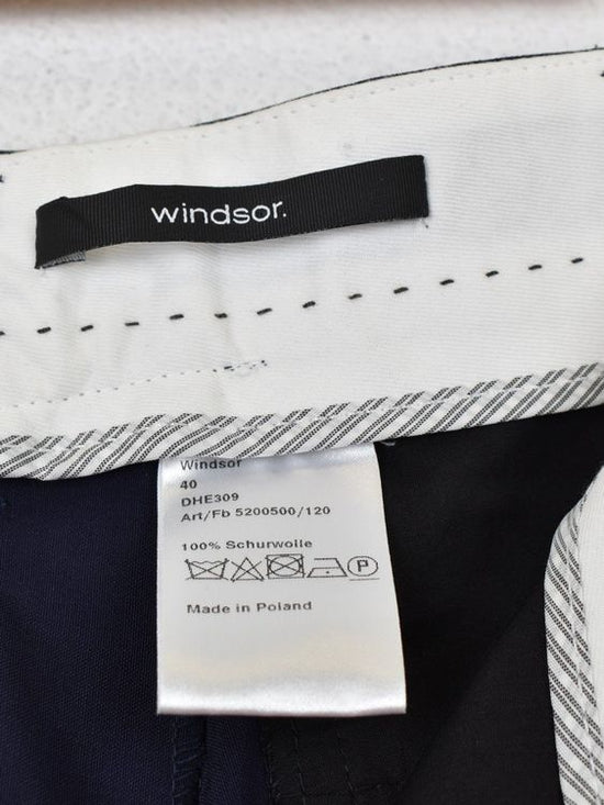 Windsor Stoffhose, blau, Gr.40, 100% Schurwolle, neuwertig - Hose - 2ND STORY