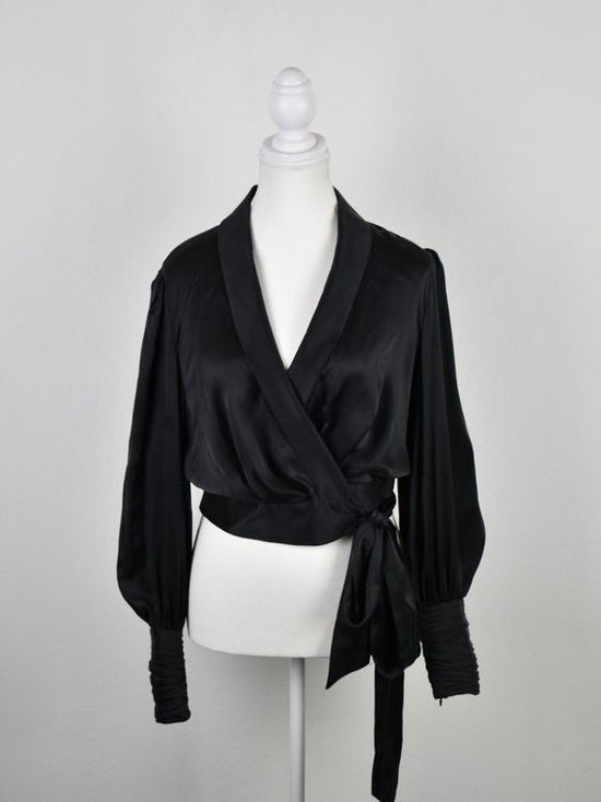 Zimmermann Wickelbluse, Gr.M (2), 100% Seide - Bluse - 2ND STORY