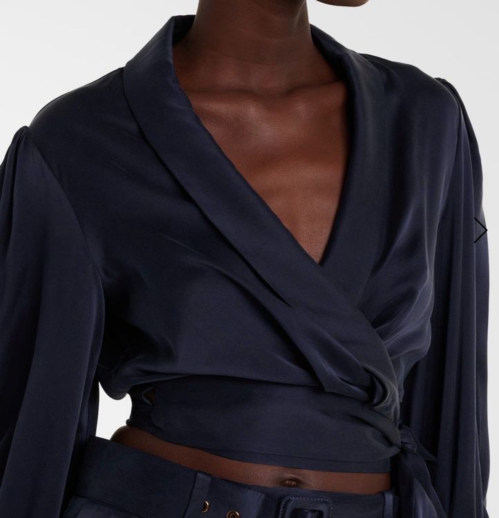Zimmermann Wickelbluse, Gr.M (2), 100% Seide - Bluse - 2ND STORY