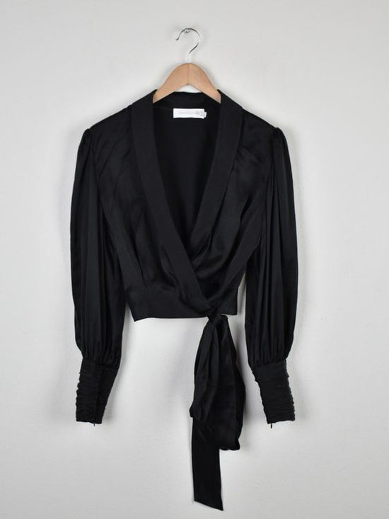 Zimmermann Wickelbluse, Gr.M (2), 100% Seide - Bluse - 2ND STORY
