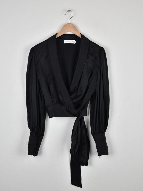 Zimmermann Wickelbluse, Gr.M (2), 100% Seide - Bluse - 2ND STORY